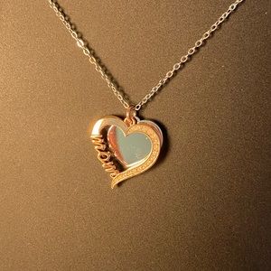 Mom heart necklace